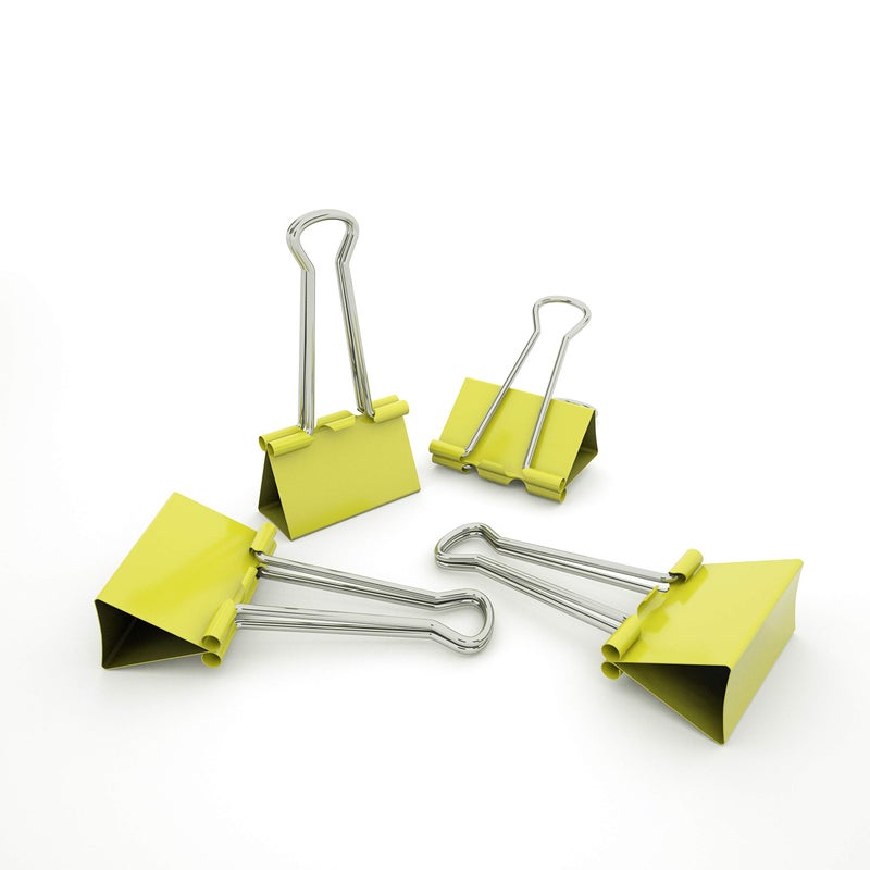 Nctinystore Binder Clips Small Metal Clamp 0.75 inch / 19 mm (Yellow  40-PCS) - Image 1